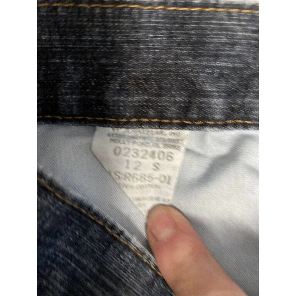 Girl's Jeans VF Jeanswear Size 12 Short Riders Dark Wash Flared